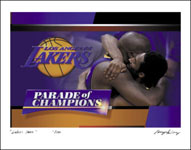 TV Sports Graphic, Shaq and Coby, Lakers Championship